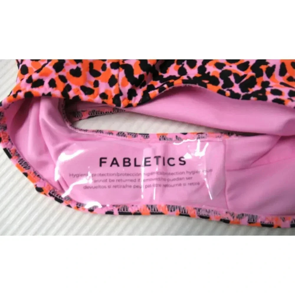 Fabletics Swimsuit Womens Small Pink Asymmetrical Cutout Shaping One Piece NEW - Picture 3 of 6
